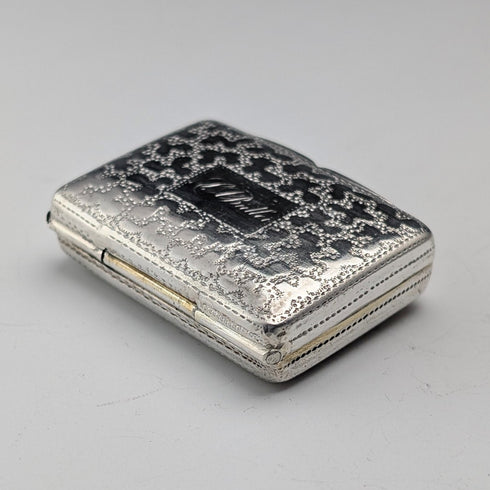 1830 British Antique William IV Sterling Silver Vinaigrette 18g Thomas Shaw